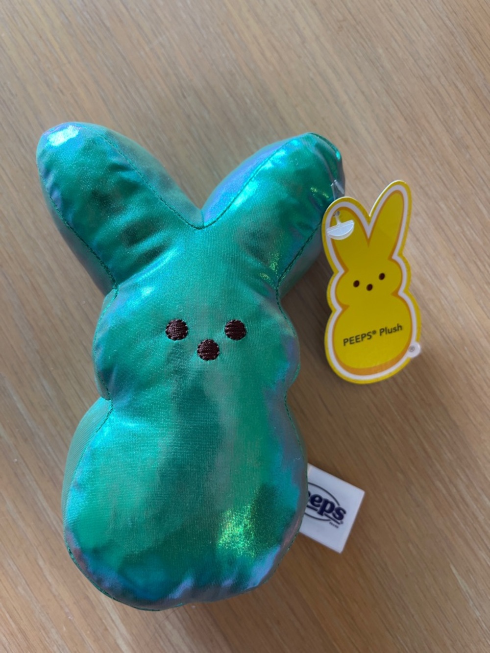 Peeps Plush Iridescent Green Bunny NWT